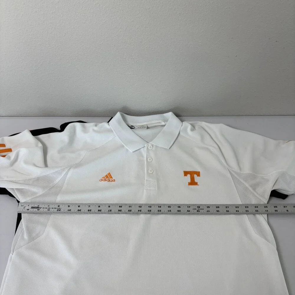 Adidas‎ University of Tennessee Polo Shirts Mens XL White Black Logo Volunteers